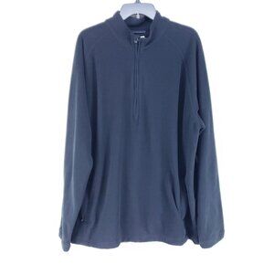 Adidas Half Zip Pullover Mens Size 2XL Black Pockets Soft Clima Warm